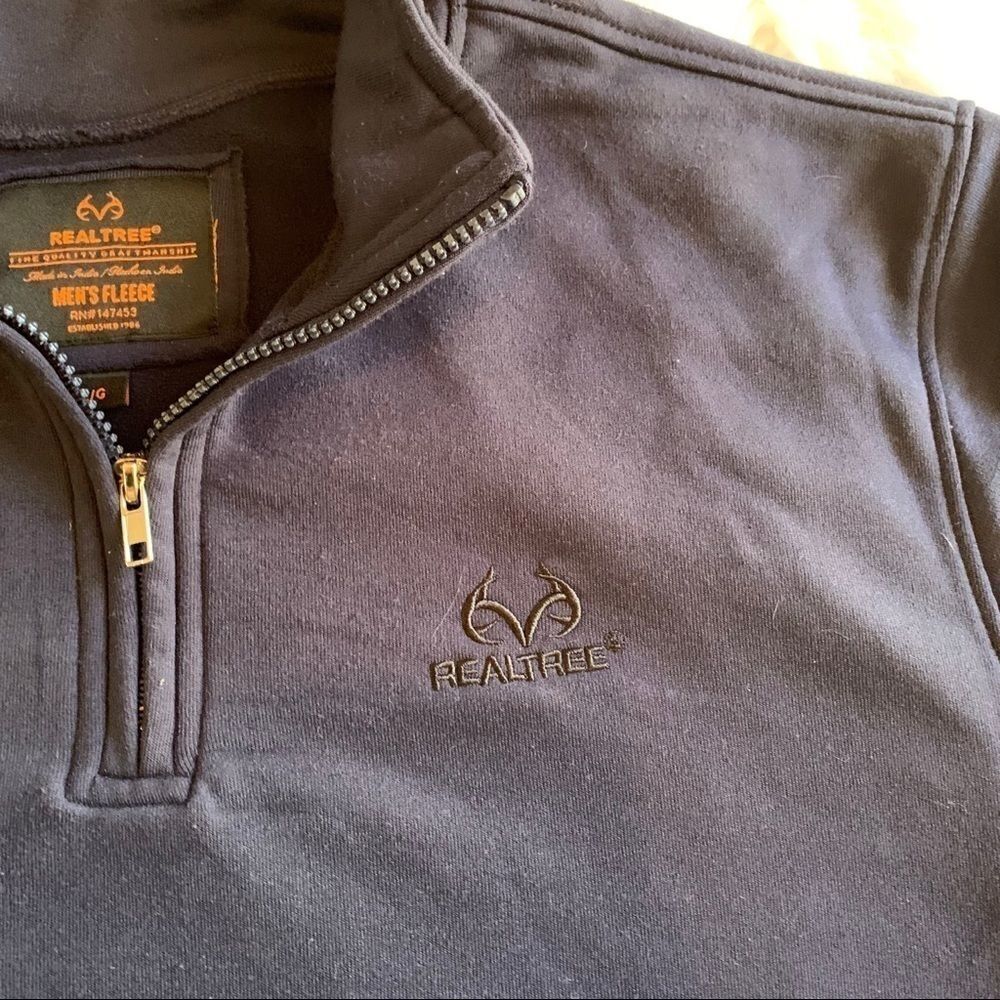 Men’s Realtree Navy 1/4 Zip Pullover Size Large - Picture 3 of 4